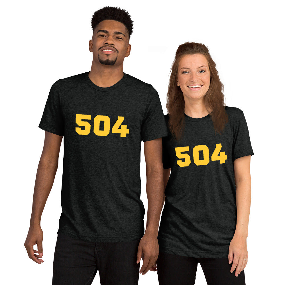 504 New Orleans Short Sleeve Tri-Blend T-Shirt