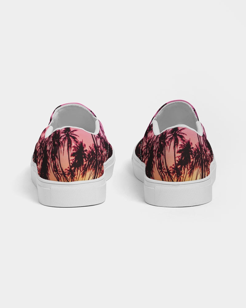 Neon Nights on Miami Beach Women's Slip-On Canvas Shoe