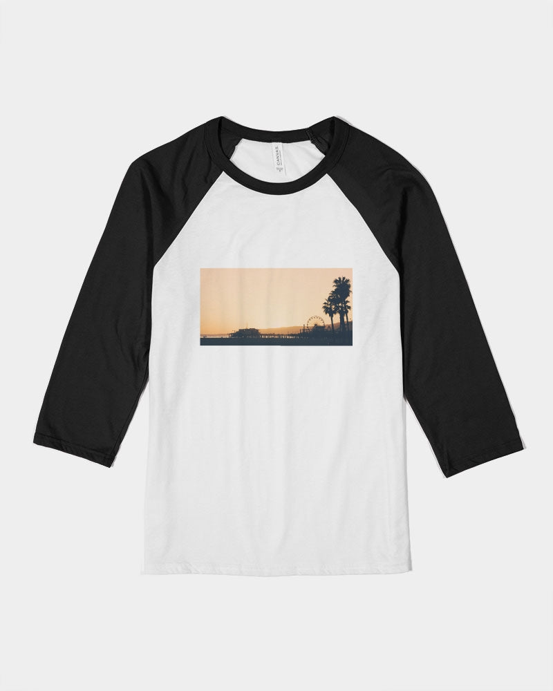 Santa Monica Pier Men's Three-Quarter Sleeve Baseball T-Shirt