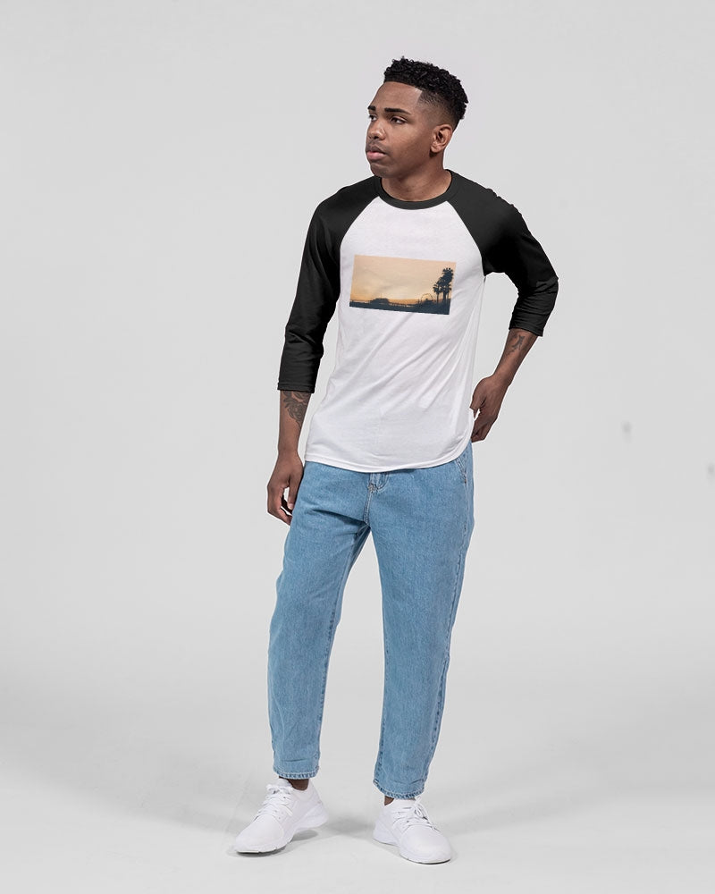 Santa Monica Pier Men's Three-Quarter Sleeve Baseball T-Shirt