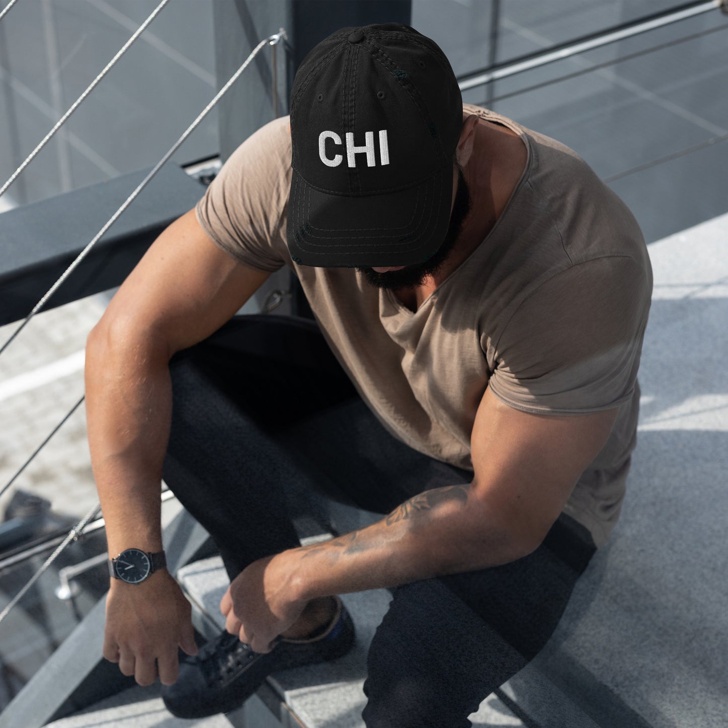 CHI-Town Distressed Dad Hat