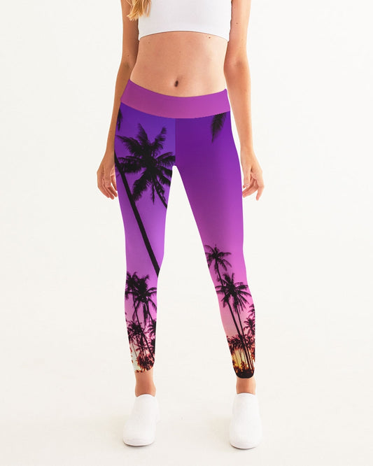 Neon Nights on Miami Beach Women's Yoga Pants