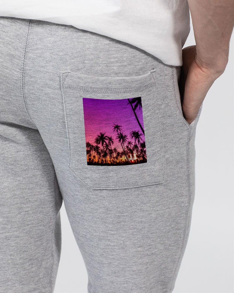 Neon Nights on Miami Beach Men's Premium Fleece Sweatpants