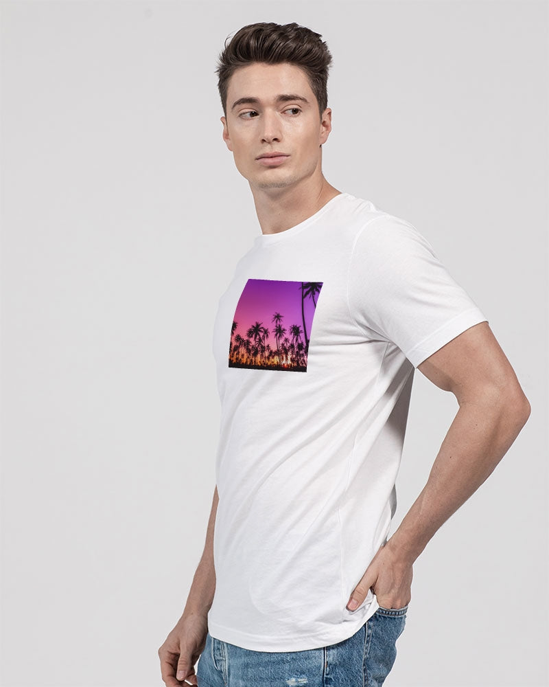 Neon Nights on Miami Beach Men's Jersey T-Shirt